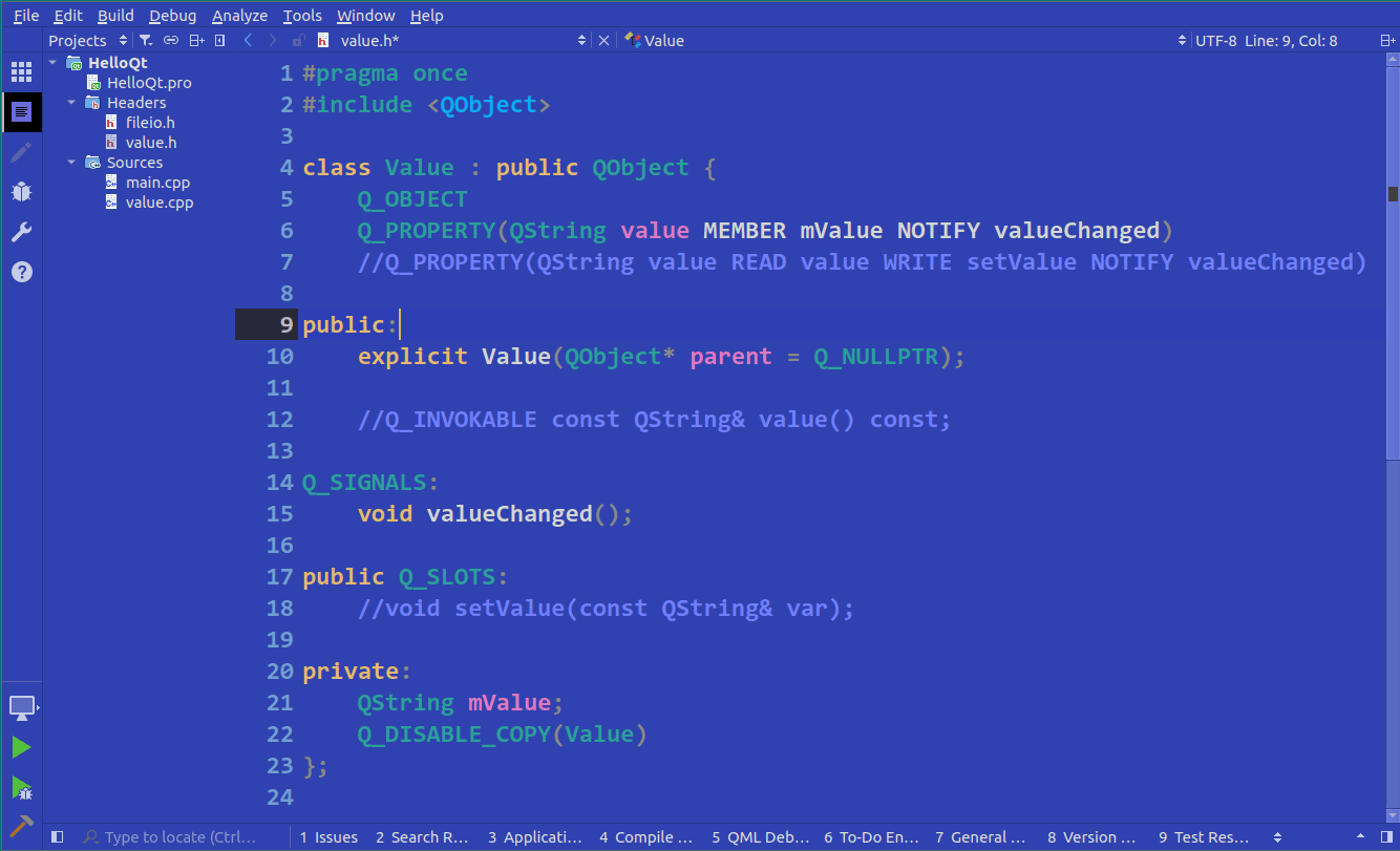 BlueSky QtCreator Theme Update